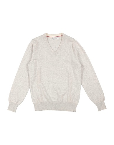 BRUNELLO CUCINELLI Maglia in Cachemire CASHMERE Grigio chiaro 100% Cachemire