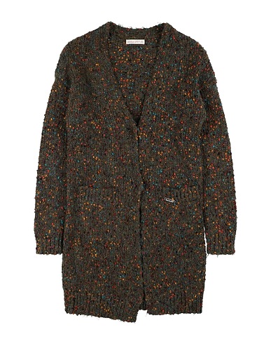 ALICE PI. Cardigan Military green 72% Polyester, 19% Acrylic, 9% Wool