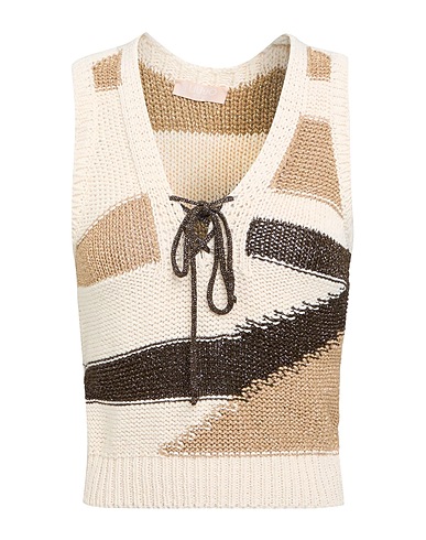 LIU •JO Top Cream 75% Cotton, 20% Polyester, 5% Other Fibres, Viscose, Metallic Polyester