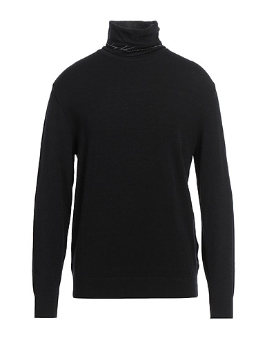 TAKESHY KUROSAWA Turtleneck Black 52% Viscose, 28% Polyester, 20% Polyamide