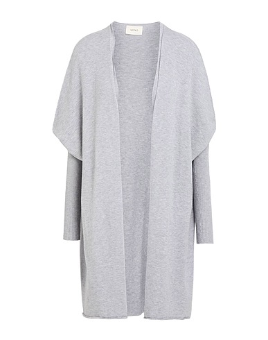 VICOLO Strickjacke Hellgrau 50% Viskose, 27% Polyester, 23% Polyamid