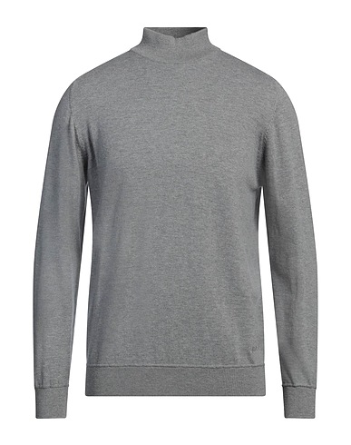 LIU •JO MAN Polo neck Light grey 38% Cotton, 27% Wool, 20% Polyamide, 15% Polyester