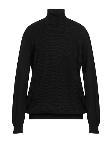LIU •JO MAN Polo neck Black 41% Cotton, 28% Polyester, 13% Polyamide, 13% Acrylic, 5% Wool