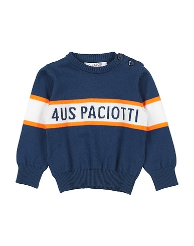 PACIOTTI 4US Jumper Navy blue 100% Cotton