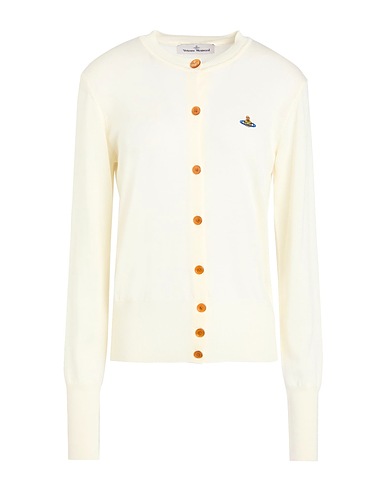 VIVIENNE WESTWOOD Cardigan Cream 70% Merino Wool, 30% Silk