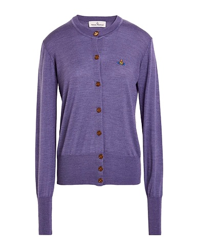 VIVIENNE WESTWOOD Strickjacke Violett 70% Merinowolle, 30% Seide