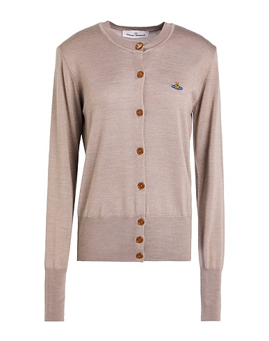 VIVIENNE WESTWOOD Cardigan Taupe 70% Merino Wool, 30% Silk