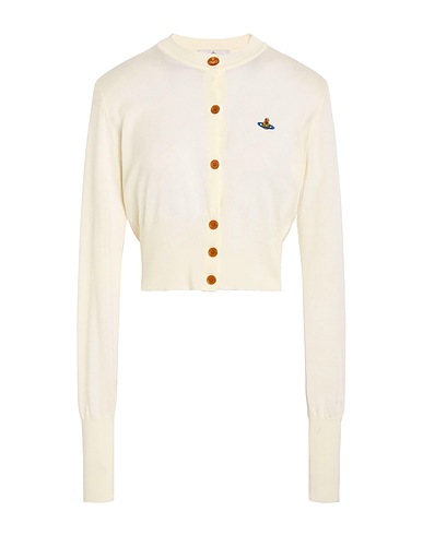 VIVIENNE WESTWOOD 가디건 크림 70% 메리노 울, 30% 실크
