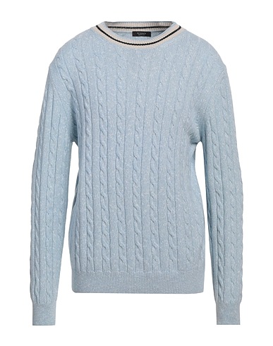PESERICO Pullover Celeste 90% Lana Merino, 10% Cachemire, Cotone