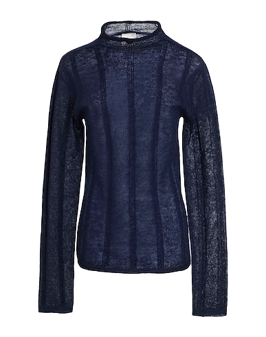 ALYSI Polo neck CRÈME Midnight blue 50% Mohair wool, 45% Polyamide, 5% Merino Wool