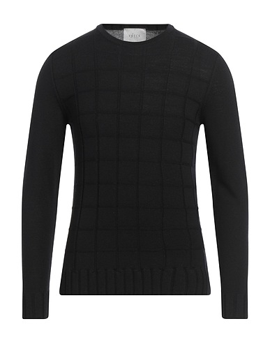 VNECK Jumper Black 100% Merino Wool