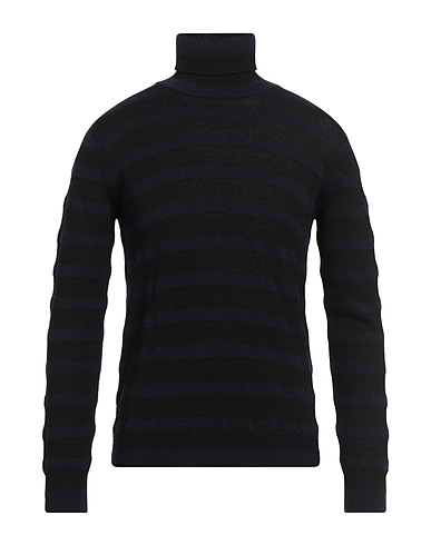 ROBERTO COLLINA Polo neck Black 70% Wool, 30% Baby alpaca wool