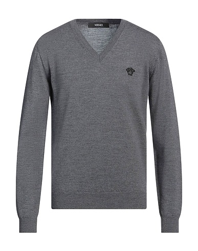 VERSACE Jumper Grey 100% Wool, Viscose, Polyester