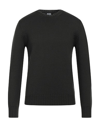 ALPHA STUDIO Sweater Military green 100% Merino Wool