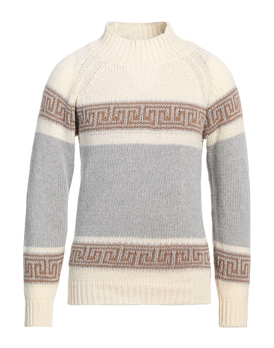GREY DANIELE ALESSANDRINI Turtleneck Ivory 80% Wool, 20% Polyamide
