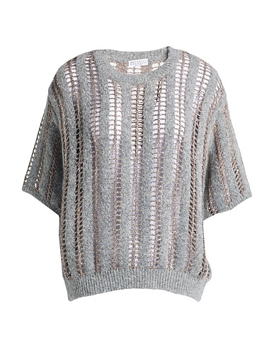 BRUNELLO CUCINELLI Jumper Grey 60% Wool, 40% Mohair wool