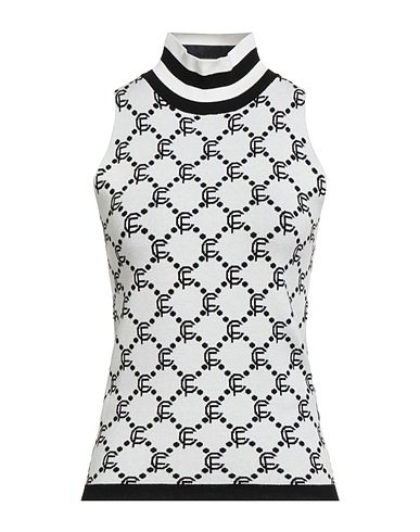 CRISTINAEFFE Polo neck White 72% Viscose, 28% Nylon
