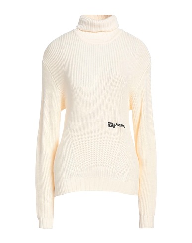 KARL LAGERFELD JEANS Dolcevita Panna 50% Lana Merino, 50% Acrilico
