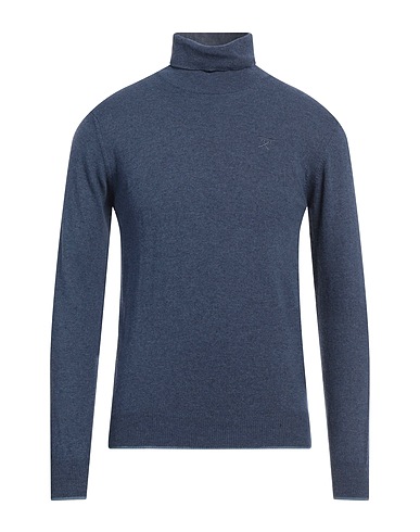 BERNA Polo neck Navy blue 45% Wool, 20% Viscose, 20% Polyamide, 15% Cashmere