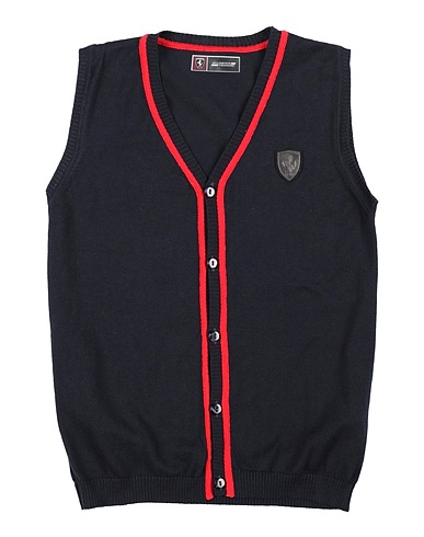 SCUDERIA FERRARI Cardigan Blu navy 100% Cotone