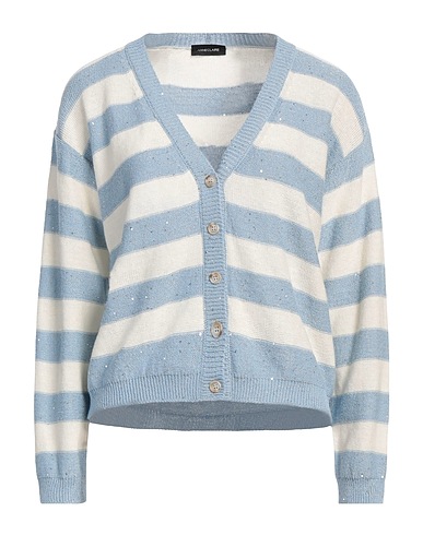 ANNECLAIRE Cardigan Light blue 35% Linen, 35% Cotton, 20% Polyester, 9% Viscose, 1% Other Fibres