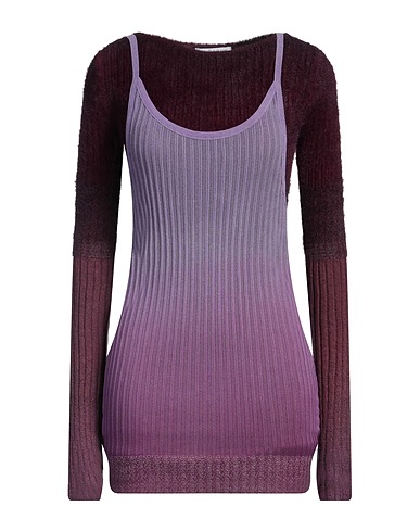 THE ATTICO Short dress Plum 74% Polyamide, 14% Mohair wool, 8% Polyester, 4% Wool