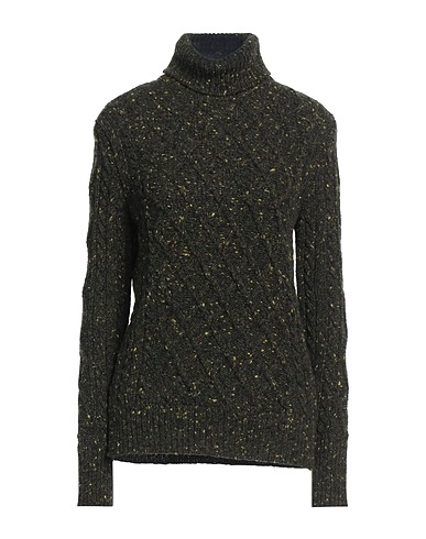 MOORER Polo neck Dark green 68% Wool, 29% Cashmere, 3% Polyester
