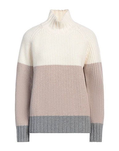 MOORER Polo neck Cream 45% Virgin Wool, 30% Viscose, 25% Cashmere