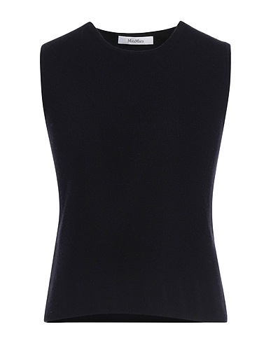 MAX MARA Maglia Gilet Blu notte 70% Lana, 30% Cachemire