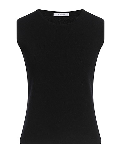MAX MARA Sleeveless jumper NERO 70% Wool, 30% Cashmere
