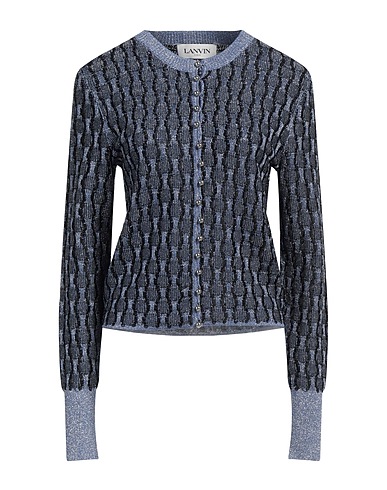 LANVIN Cardigan Blu chiaro 79% Viscosa, 19% Poliestere, 1% Elastan, 1% Poliammide, Ottone