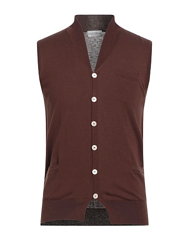 BALLANTYNE Cardigan Chocolate brown 100% Cotton