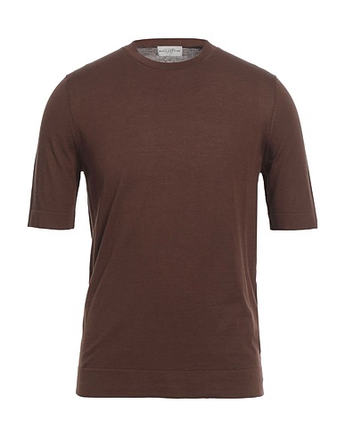 BALLANTYNE Jumper Dark brown 100% Cotton