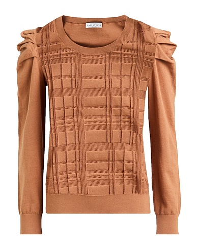 BALLANTYNE Pullover Cammello 85% Cotone, 15% Cachemire