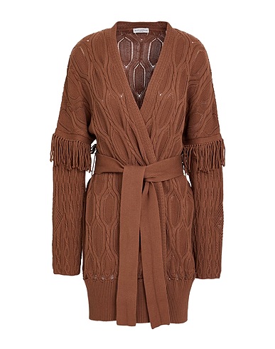 BALLANTYNE Cardigan Marrone 100% Cotone