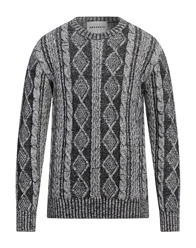 AMARANTO Pullover Nero 90% Lana, 10% Cachemire, Lana mohair, Poliammide