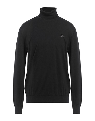 GANT Polo neck Black 90% Cotton, 5% Cashmere, 5% Wool