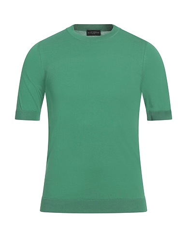BALLANTYNE Jumper Green 100% Cotton