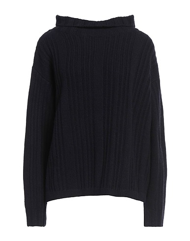 MAX MARA Polo neck Navy blue 70% Wool, 30% Cashmere