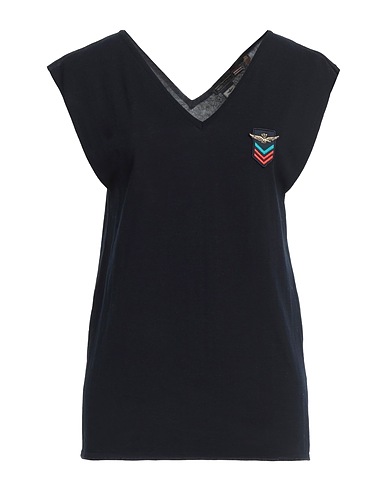 AERONAUTICA MILITARE Jumper Midnight blue 100% Cotton, Viscose, Polyester, Metallic fiber