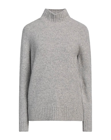 MOORER Polo neck Light grey 64% Wool, 25% Polyester, 10% Cashmere, 1% Elastane