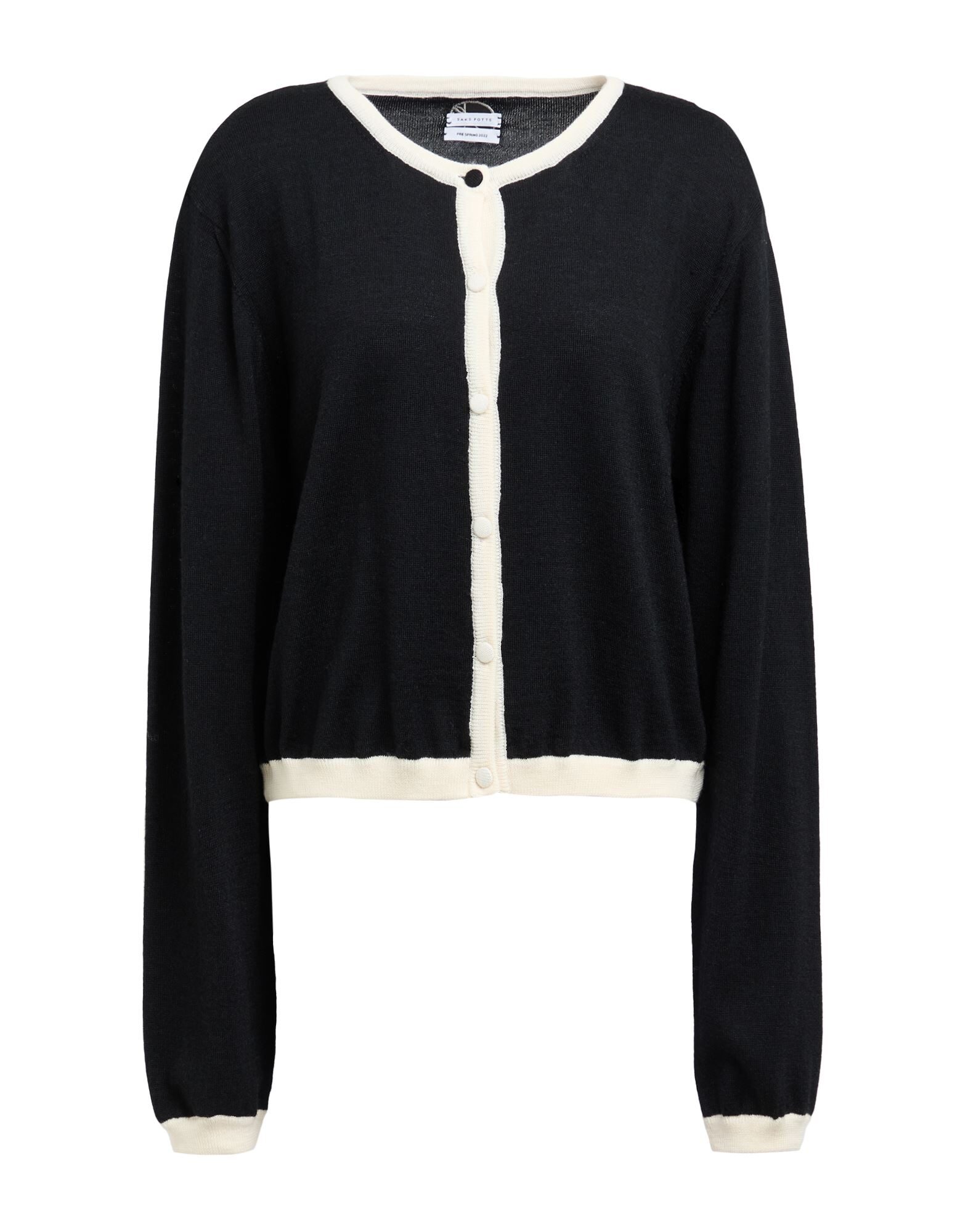 SAKS POTTS 売れ筋商品|||サックス・ポッツ カーディガン アウター レディース Cardigans Black Rhinestone cardigan Black / Gray For Women | Maje