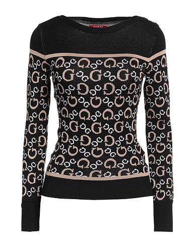 GUESS Pullover Nero 80% Viscosa, 20% Poliestere
