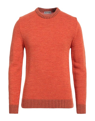 DANIELE ALESSANDRINI HOMME Jumper Orange 60% Wool, 30% Acrylic, 10% Alpaca wool