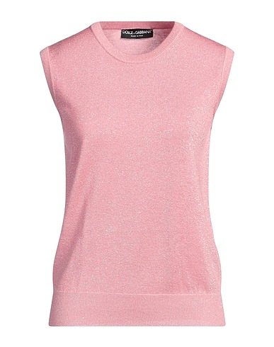 DOLCE&GABBANA Sleeveless sweater Pink 44% Cashmere, 34% Viscose, 19% Silk, 3% Polyester