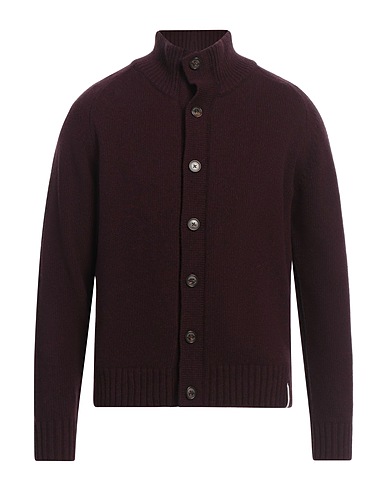 BROOKSFIELD Cardigan Burgundy 100% Virgin Wool