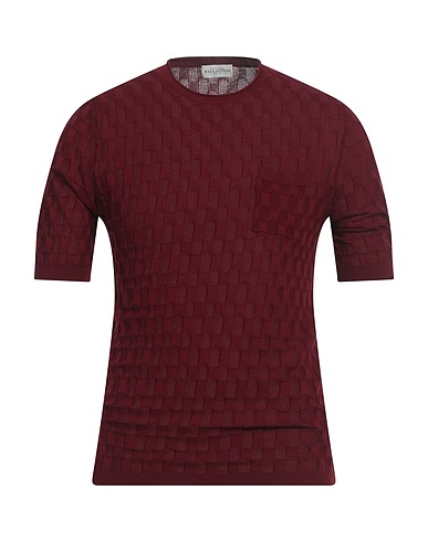 BALLANTYNE Sweater Burgundy 100% Cotton