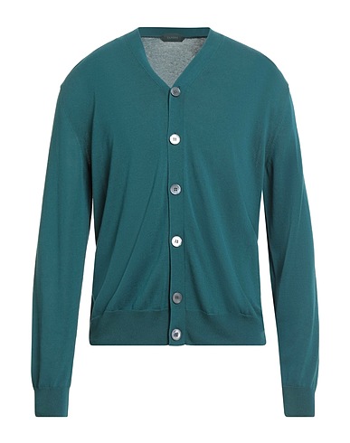 ZANONE Cardigan BY SLOWEAR Deep teal 100% Cotton