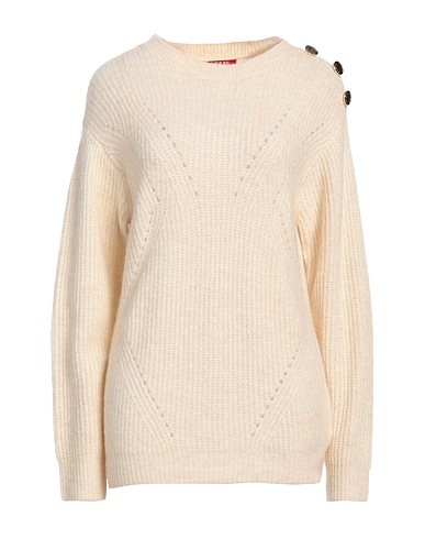 GUESS Sweater Ivory 56% Acrylic, 25% Polyamide, 13% Polyester, 3% Elastane, 3% Wool