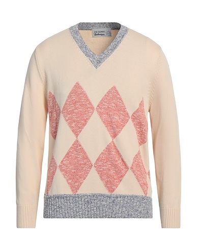 BALLANTYNE Jumper RAW DIAMOND BY BALLANTYNE Cream 85% Cotton, 10% Linen, 5% Silk